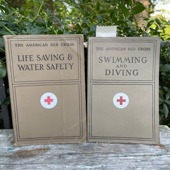 Vintage Red Cross Swimming & Diving Life Saving Water Safety books - Picture 1 of 9